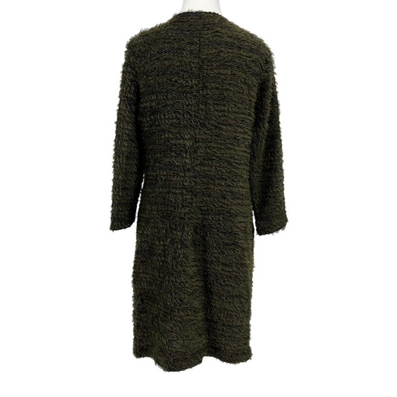 Vintage Monika Turtle Studio Cardigan Sweater Longline Olive Green Small - Picture 3 of 9